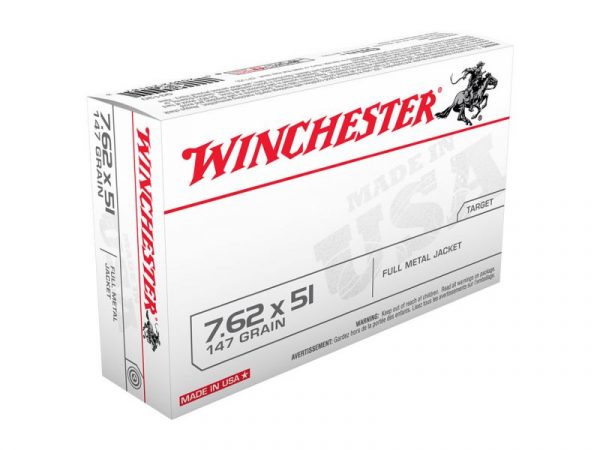 Winchester USA 7.62NATO 147 Grain FMJ