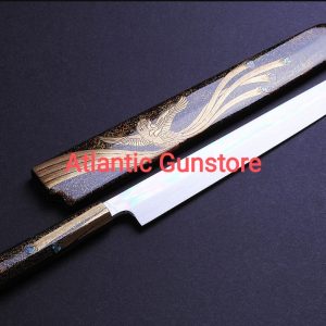 Yoshihiro Mizuyaki Honyaki knife; It is a one-of-a-kind and beautiful piece of art. "The hamon (pattern of waves on the blade) was specially designed as the